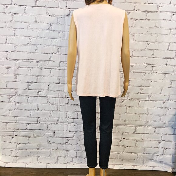 TRIBAL, Light pink pullover sleeveless ruffle layered blouse - Picture 8 of 11